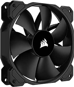 Corsair SP120 ELITE Ventola per Case da 120 mm con CORSAIR AirGuide - Bassa Rumorosità 24,7 dBA - Velocità a Controllo PWM da 300 RPM a 1,300 RPM - Confezione Singola - Nero