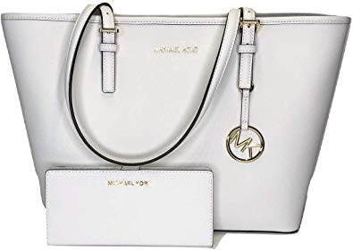 MICHAEL Michael Kors Jet Set Travel MD Carryall Tote bundled with Michael Kors Jet Set Travel Flat Wallet