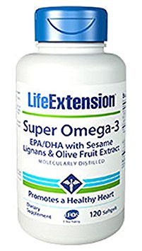 Life Extension Super Omega-3 EPA/DHA with Sesame Lignans & Olive Extract, 120 softgels