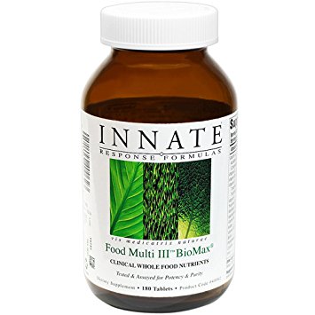 INNATE Response Formulas - Food Multi III BioMax, Herb Free Foundational Multivitamin, 180 Tablets
