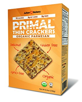 Organic Primal Thin Crackers (Low Carb, Gluten Free, Grain Free) (Organic Parmesan)