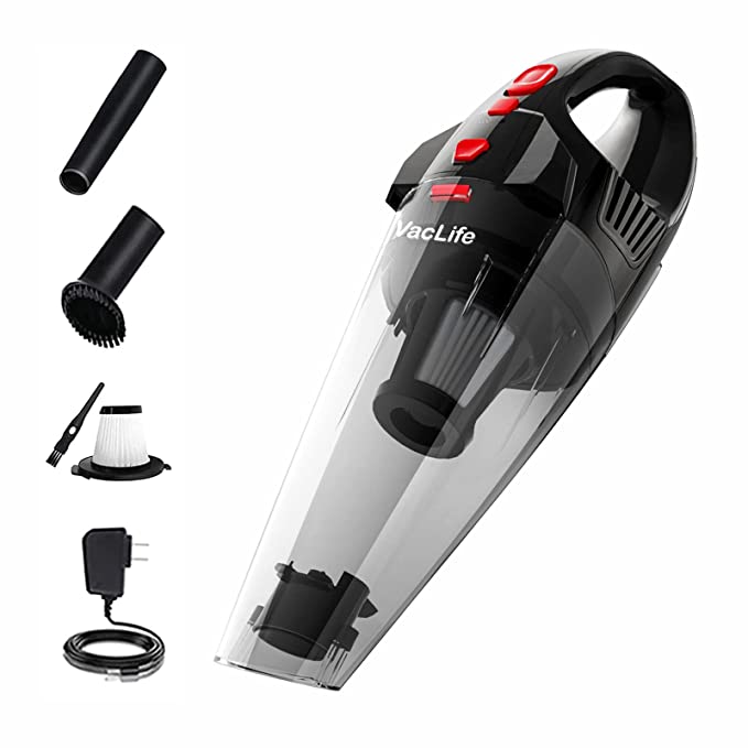 VacLife Handheld Vacuum, Cyclone Hand Vacuum Cleaner Cordless for Car & Home, Red (VL706)