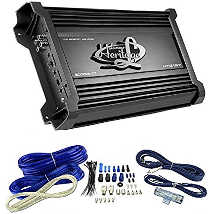 LANZAR HTG157 3000W Mono MOSFET Car Audio Power Amplifier Stereo 2 Ohm Amp Kit