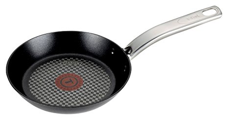 T-fal C51707 ProGrade Titanium Nonstick Thermo-Spot Dishwasher Safe PFOA Free with Induction Base Fry Pan Cookware, 11.5-Inch, Black