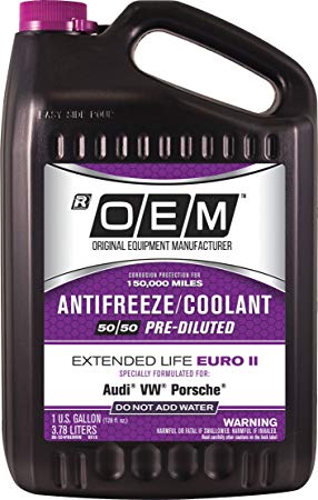 OEM 86-324POEMVW Premium Antifreeze 50/50 Extended Life-Euro II Pink, 128. Fluid_Ounces