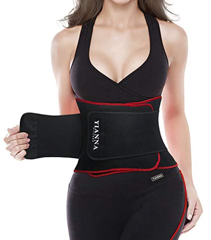 YIANNA Waist Trimmer for WomenMen Back Double Support Waist Trainer Sweat Belt