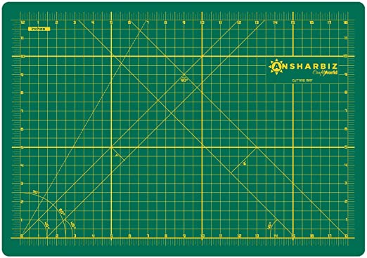 Cutting Mat for Sewing & Crafts - 12x18inches, Sturdy Rotary Cutting Mat w/ Self Healing, Non Slip Surface - Perfect Craft, Fabric Cutting Board for Quilting & Sewing - Large Double Sided Mats