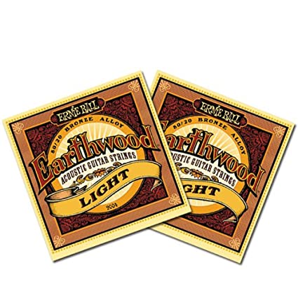 Ernie Ball 2004 Earthwood Light Acoustic Guitar Strings 11-52 2 Pack