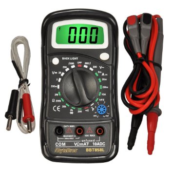 Triplett / Byte Brothers BBT858L Digital Multimeter with Voltmeter Ammeter Ohm Meter Continuity Diode and Temperature Tester