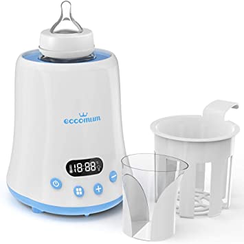 Baby Bottle Warmer, Eccomum Fast Breast Milk Warmer with a Timer, Baby Food Heater with LCD Display Accurate Temperature Control, Constant Mode, Fit All Baby Bottles