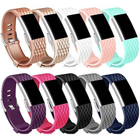 Tobfit for Fitbit Charge 2 Bands Sport Replacement Wristband Small Large for Fitbit Charge 2
