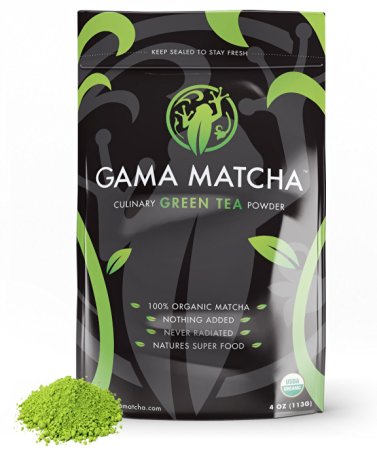 Gama Matcha Green Tea Powder - Culinary Matcha Powder for Delicious Smoothies, Lattes & Baking - USDA Organic Matcha Tea Powder - Weight Loss Tea - (4 oz)