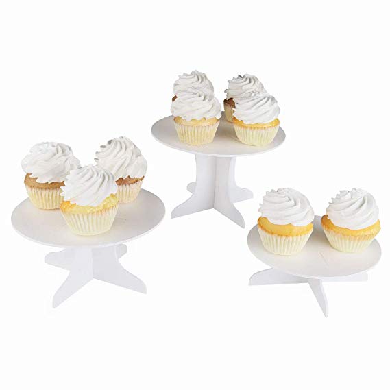 Three Piece Dessert Stand Set - Party DIY Round Display Stand