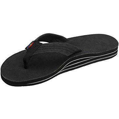 Rainbow Mens Double Layer Leather Sandals (Multiple colors available)