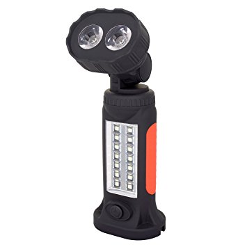 Wolfteeth WL7284 Hands-Free COB LED Torch Garage Flashlight with Adjusting Stand, Hanging Hook and Magnet Base