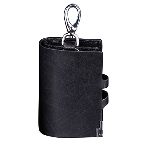 Douguyan Classic Multifunction Leather Key Case Wallet Car Key Holder Wallet