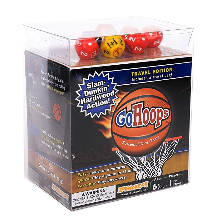 GoHoops Basketball Dice Game | For Basketball Fans, Families and Kids | Play at Home or for Travel