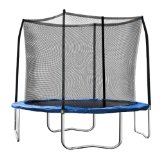 Skywalker Trampolines 10 Ft Round Trampoline and Enclosoure with Blue Spring Pad