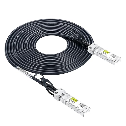 10Gtek# SFP  DAC Twinax Cable, Passive, Compatible with Mellanox MC3309124-005, 5 Meter(16.4ft)