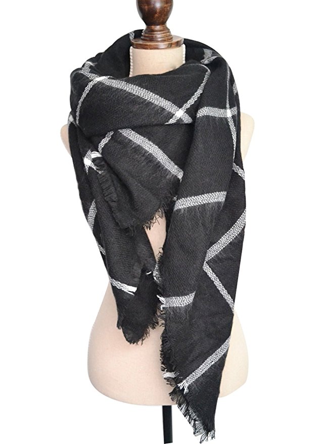 2015 Womens Mens Fashionable Blanket Plaid Winter Scarf Shawl Wrap Scarves