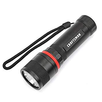 Craftsman 350 Lumens LED Flashlight, Ultra Bright, 3 Modes, Water Resistant, for Outdoor, Camping, Hiking, Emergency, EDC, 3AA Alkaline Batteries Included, CMXLFAG65281