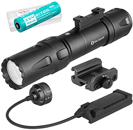 OLIGHT Odin 2000 Lumen Rechargeable Rail Mount Tactical Flashlight with 5000mAh Battery, Pressure Switch, and LumenTac Battery Case