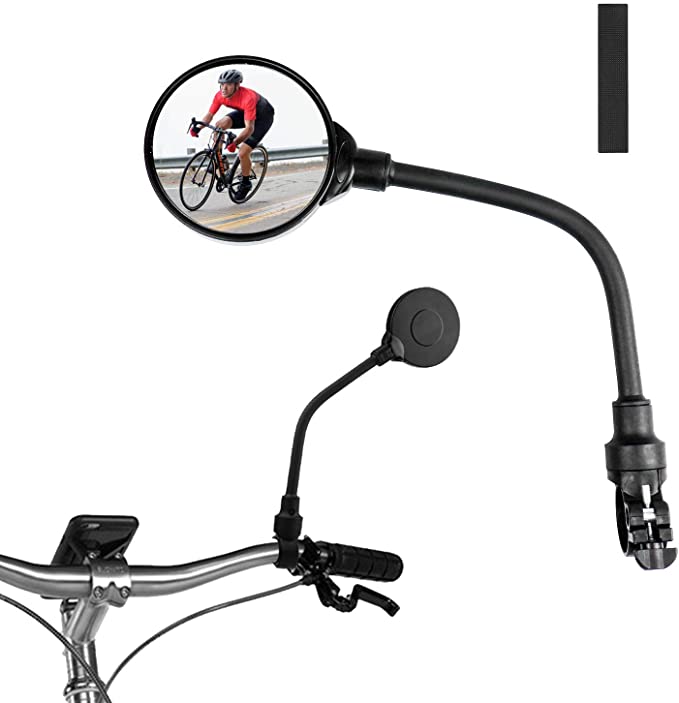 Bike Mirror Handlebar Mount, Convex Rear View Mirror for Mountain Road Bike |Adjustable Rotatable| Wide Angle and Shockproof Bicycle Accessories
