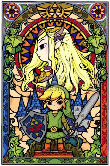 CGC Huge Poster - Legend of Zelda Stained Glass Art - ZEL050 (24" X 36")