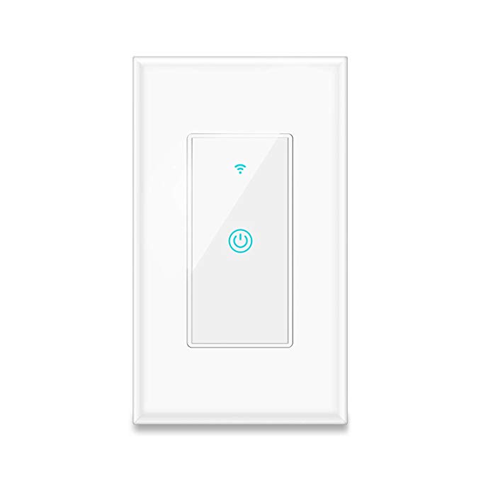 Smart Switch, Aicliv WiFi Light Switch Works with Alexa and Google Home, Requires Neutral Wire, Easy In-Wall Installation, Control Light Remotely via App, No Hub Required