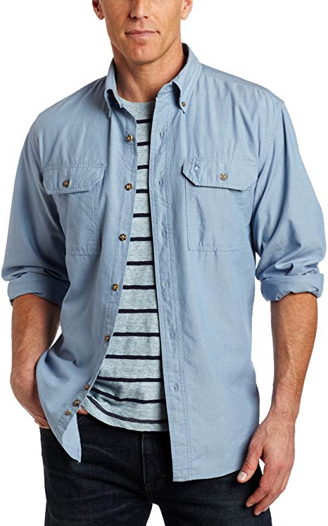 Carhartt Men's Fort Lightweight Chambray Button Front Relaxed Fit LS Shirt S202