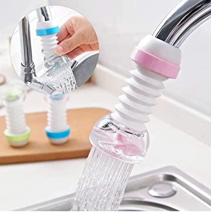 REMUS 360 Degree Antispattering Water-Saving Extended Filter Kitchen Plastic Swivel Adjustable Nozzle Shower Head (Multicolour, Standard Size)