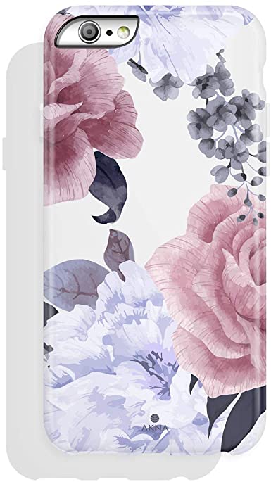 iPhone 6/6s case Floral, Akna Charming Series High Impact Flexible Silicon Case for Both iPhone 6 & iPhone 6s [Floral Peony](782-C.A)