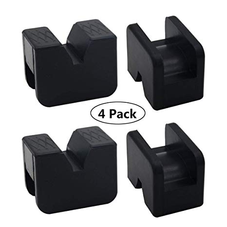 CZS Jack Pad Adapter Rubber for Jack Stands Universal Rubber Pads for Hi Lift Steel Car Jack Stands Slotted Frame Rail Pinch Welds Protector,4Pack