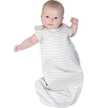 Baby Sleep Bag from Woolino, 4 Season Merino Wool Wearable Baby Blanket, 2mo-2yrs, Beige