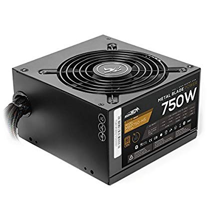 Sentey® Power Supply 750w 80 Plus Bronze - Mbp750-hs Metal Blade Power 750 Watts / 120mm Sleeve Bearing Fan / Autoswitching 100-240 Voltage / Active PFC / Single  12v Rail / Certified Power Cord / 5 Years Warranty Computer Power Supply - Desktop Power Supply - Power Supply 750w - Power Supply 80 Plus