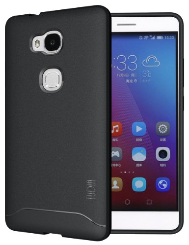 Huawei Honor 5X Case - TUDIA Ultra Slim Full-Matte ARCH TPU Bumper Protective Case for Huawei Honor 5X (Black)