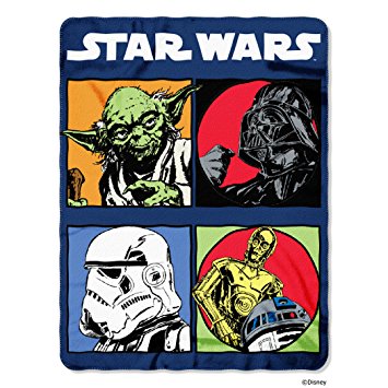 Disney Lucas Films' Star Wars Classic Long Time Ago Printed Fleece Throw, 45 by 60"