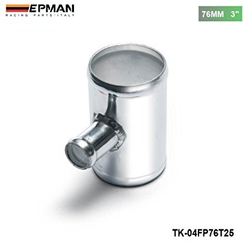 EPMAN Universal BOV T-pipe 76mm 3" Outlet 25mm Blow Off Valve T Joint Adaptor