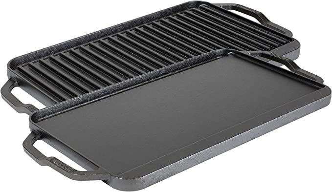 Lodge LCDRG 19.5 x 10 inch Cast Iron Reversible Grill/Griddle