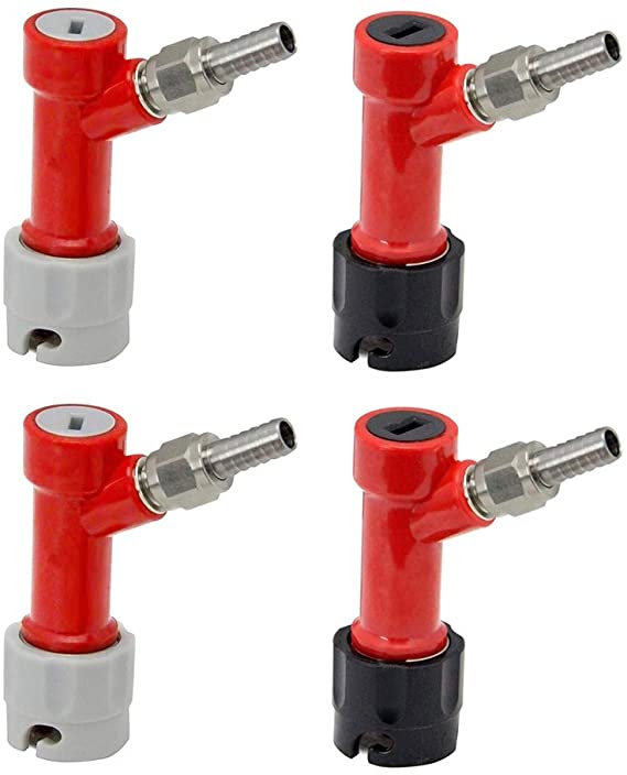 Homebrew Pin Lock Disconnect Set - LUCKEG Brand Pin Lock Connectors MFL with Swivel Nuts for Draft Beer Keg System