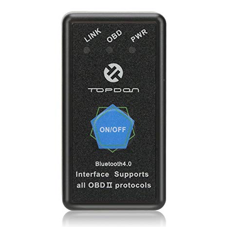 OBD2 Scanner Bluetooth TOPDON AutoMate with TOPDON APP AutoMate including Full OBD2 Functions MIL Turn-off Paired with Apple iOS (iPhone, iPad, iPod Touch) and Android Devices
