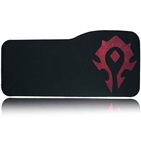 BRILA Extended Mouse pad - Curve Design Gaming Mouse pad - Stitched Edges & Skid Proof Rubber Base - 29" x 13.8" x 0.12" X-Large Mouse Keyboard Desk Mat for Computer Laptop (Wow, Horde)