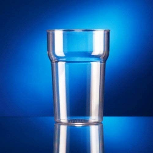 10 x Plastic Rigid Reusable Event Pint Glasses