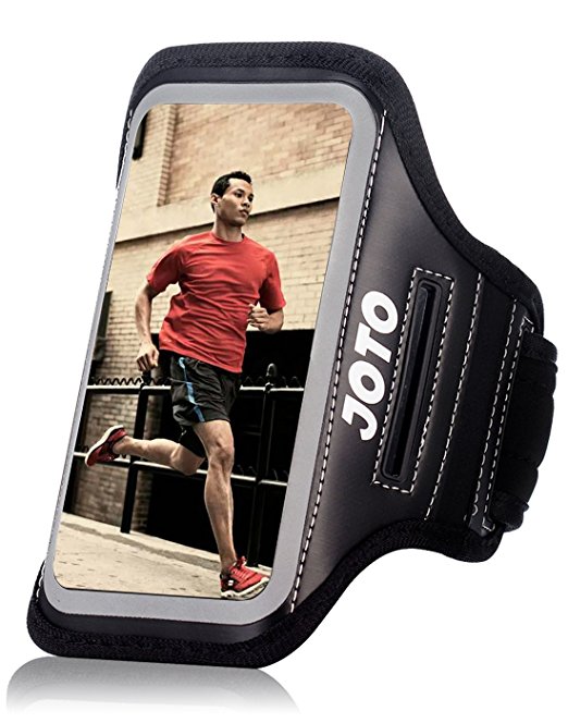 iPhone 7 Plus /6S Plus / Google Pixel XL / Note 5 Cellphone Armband 5.5 Inch, JOTO Sport Exercise Arm Band Case for 5.5 - 5.8 Inch Smartphoned Gym Sports Fitness Running Walking Workout -Black