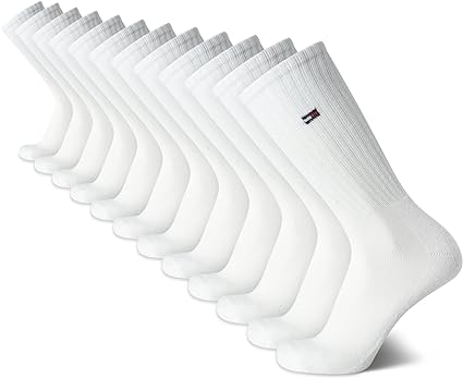 Tommy Hilfiger Men's Athletic Socks - Cushioned Crew Socks (12 Pack)