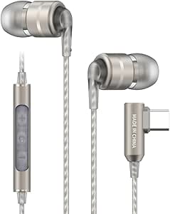 Soundmagic E80D - In Ear Isolating USB-C High Definition Earphones with Integrated DAC and Microphone for Apple and Android Devices - Gunmetal