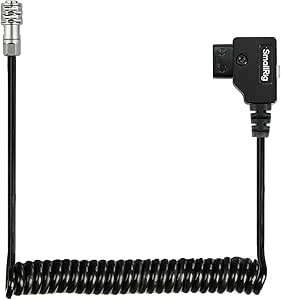 SMALLRIG D-TAP to BMPCC 4K/6K Coiled Power Cable Suitable for Blackmagic Pocket Cinema Camera 4K / 6K for V Mount Gold Mount Battery, Weipu SF6 2 Pin Female to P Tap, 15 inch - 47 inch Length - 4761