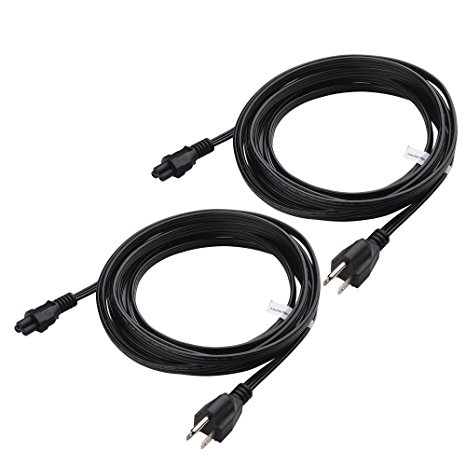 Cable Matters 2-Pack Heavy-Duty Laptop Power Cord in 15 Feet (NEMA 5-15P to IEC C5)
