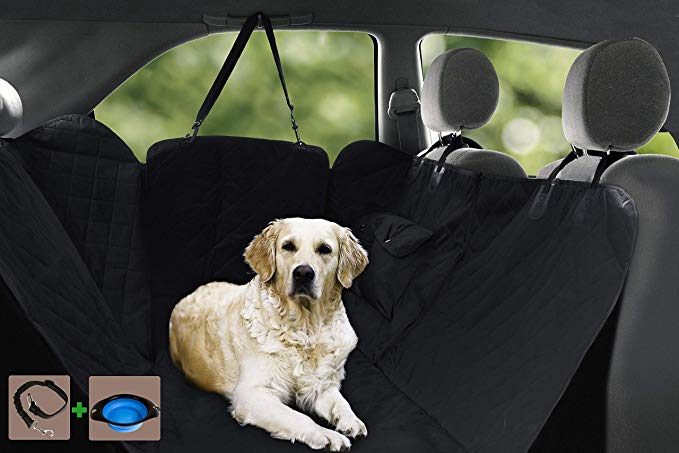 Mosher Pets Dog Hammock for Back Seat 600D Heavy Duty Scratch Proof Nonslip Durable and Waterproof Rear Dog Seat Cover For Benches for Cars, Jeep Wranglers and SUVs 53x57 inches