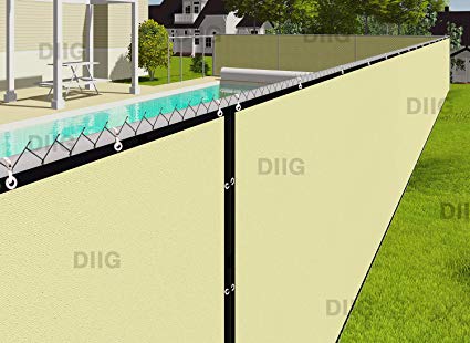 diig Fence Privacy Screen 6' x 50',Heavy Duty Mesh Fence Shade Net Windscreen Fabric for Outdoor Patio Backyard Deck 90% Visibility Blockage -3 Years Warranty